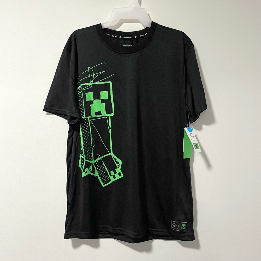 🟣2/$20 NEW Point Zero x Minecraft Creeper Short Sleeve T-Shirt (size M & XXL)